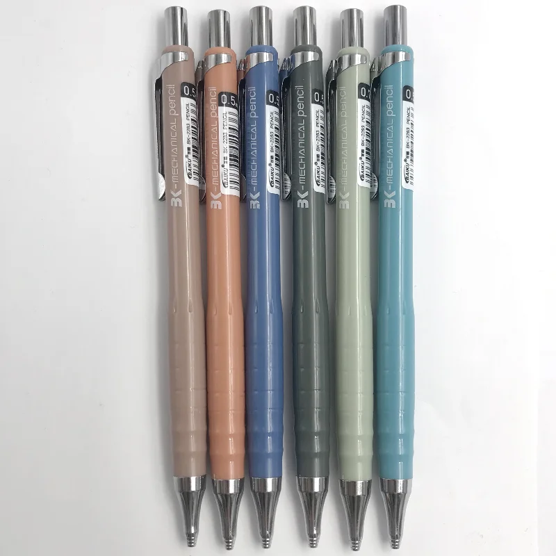 New model plastic pencil student  mechanical pencil with eraser customized logo 0.5/0.7mm