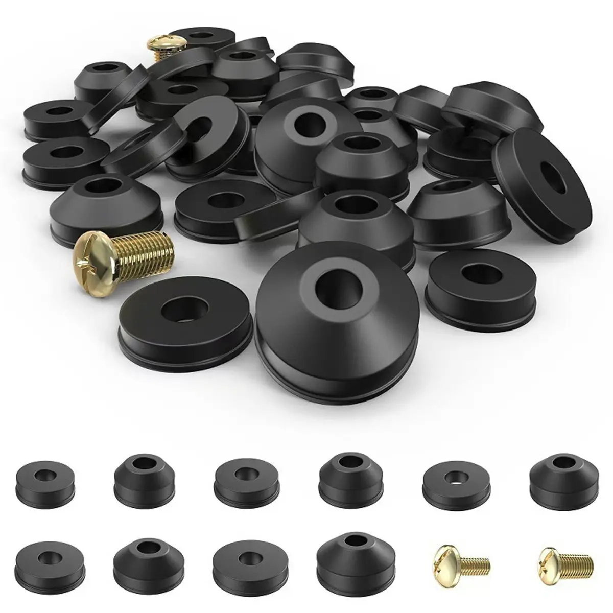 Faucet Washer Repair Set Rubber Seal Assortment Kit Rubber Flat and Beveled Washers Set Faucet Sealing Gasket Replacement