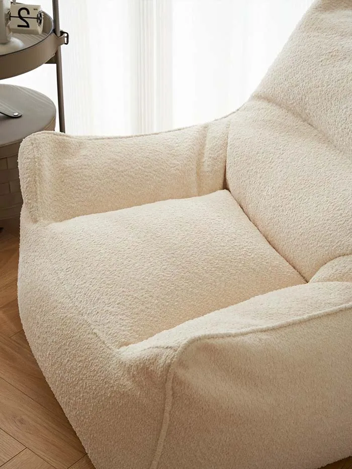 Single sofa fabric living room bedroom study balcony lazy sofa small apartment can lie can sleep network red sofa