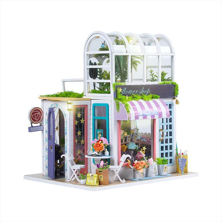Casa Grande DIY De Bonecas Em Miniatura Boneca Madeira Com ручная сборка игрушка Presentes Natal