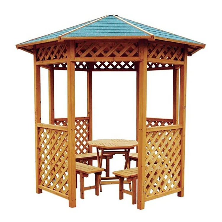 Waterproof Cedar Framed Outdoor Garden Patio Wooden Octagonal