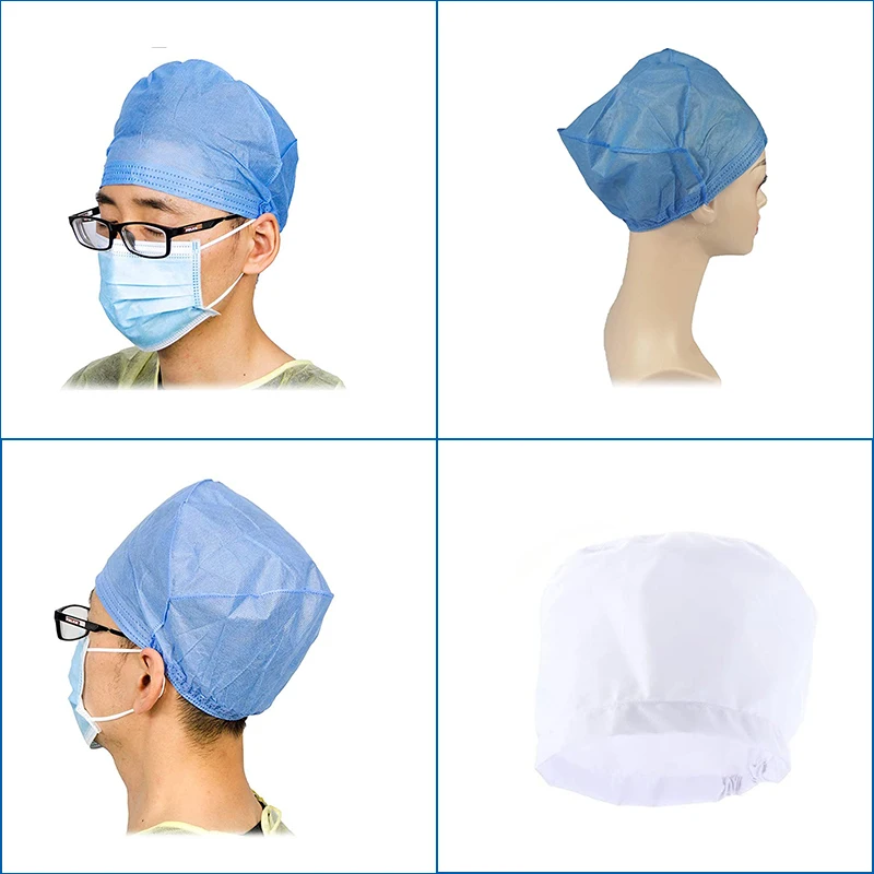 Disposable SPP non woven surgeon hood head cover disposable cap