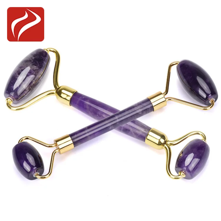 Anti Wrinkle Face Lifting Massager Jade Roller Amethyst Natural Jade Roller