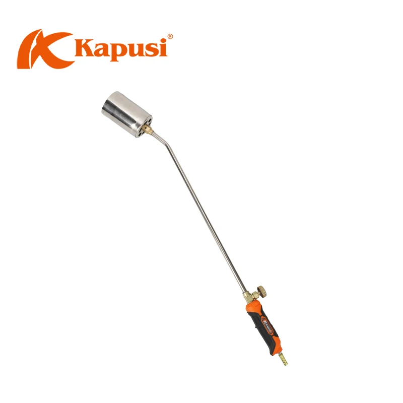 KAPUSI K-2082 Butane Cutting Torch Liquefied Gas Fire Gun with Brass Copper Plastic Flame and Hose Welding Butane Gas Spray Gun