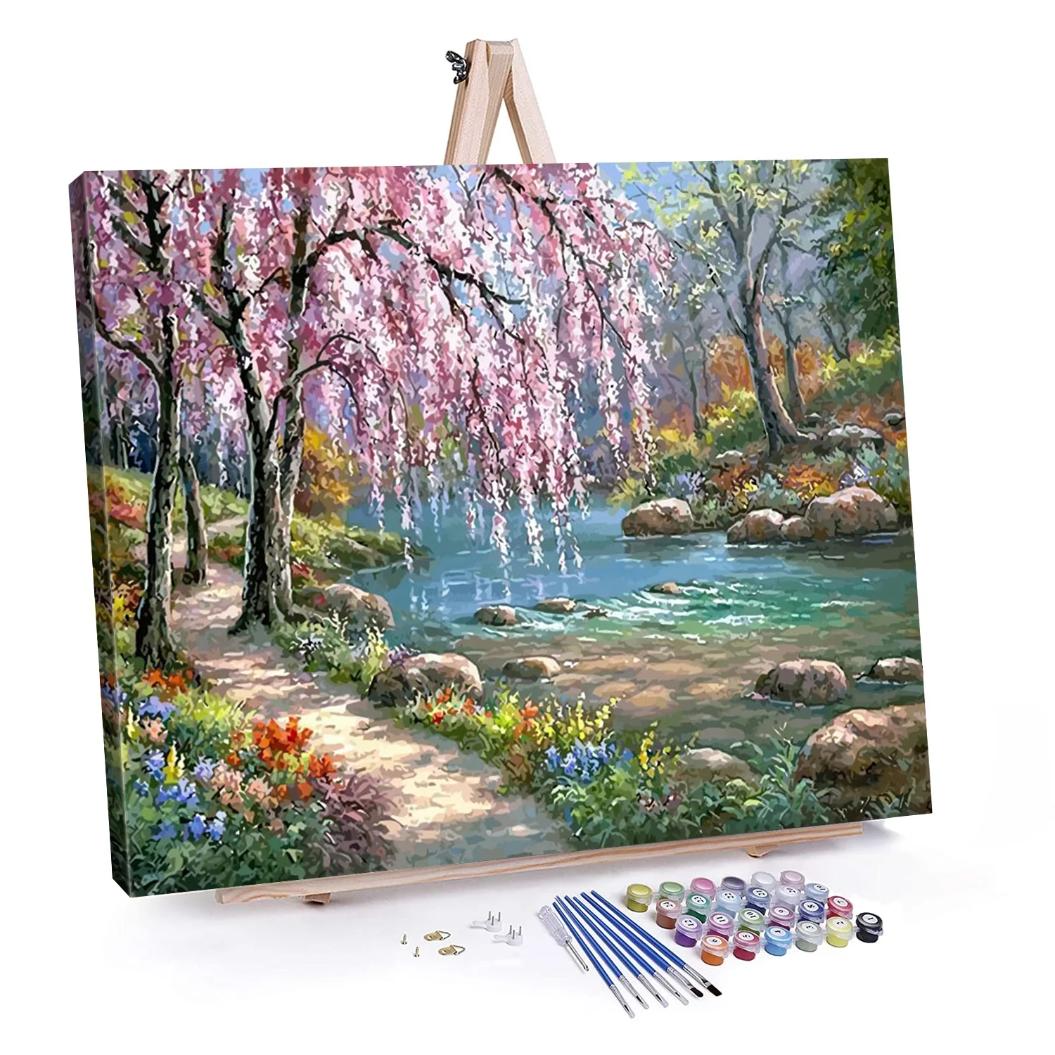 popular diy painting by numbers flowers custom painting acrylic by number paint by number kits oil painting