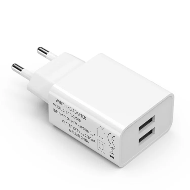 Factory 5V 2.1A EU US UK Plug Phone Accessories Charger For iPhone Apple Charger Fast Charging Android 2 USB Wall Charger