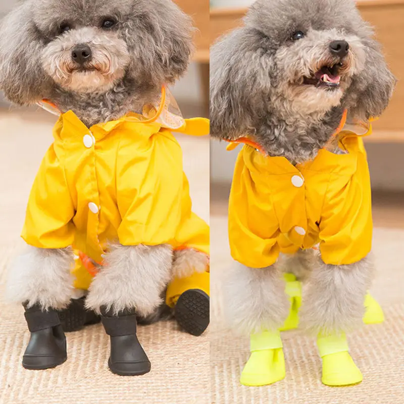 Wholesale Dogs Rain Shoes  Waterproof Pet Shoes Foot Cover Soft Outdoor Walking Running Luxury Pet Dog Rain Shoes