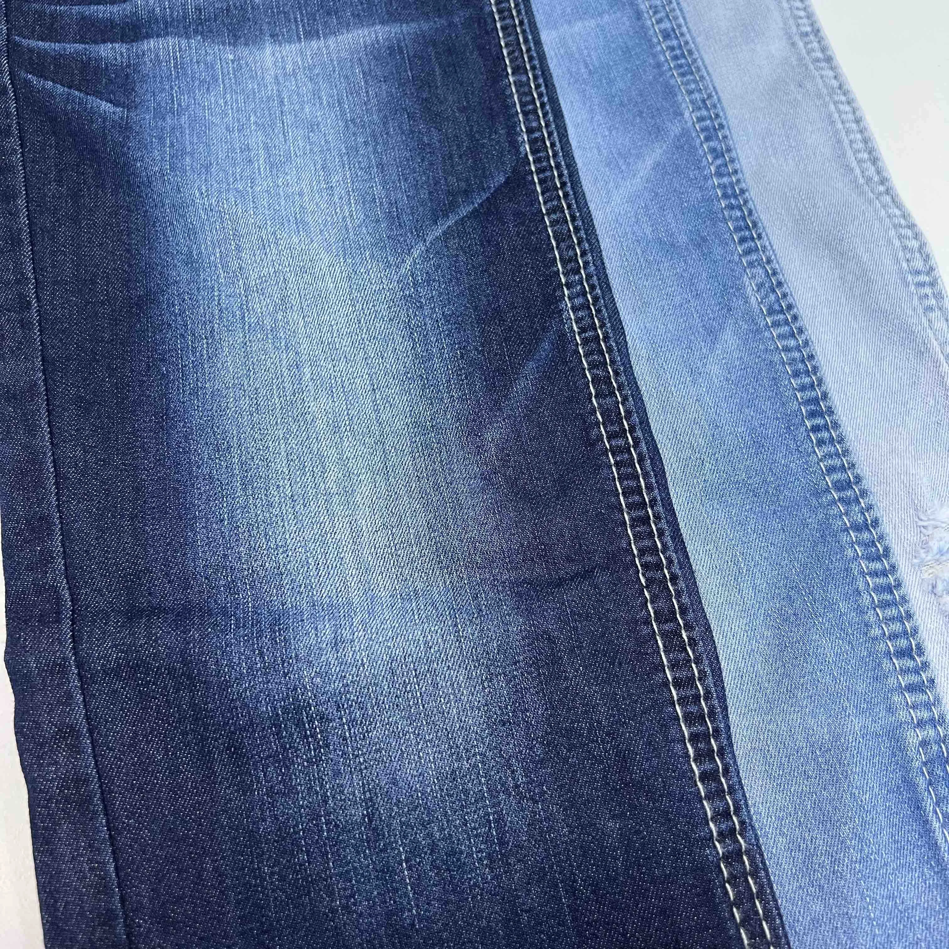 Lightweight Medium Stretch Soft Denim Fabric With Slub Production Line Of Siro Jean Fabric For Jeans Manufacturer
