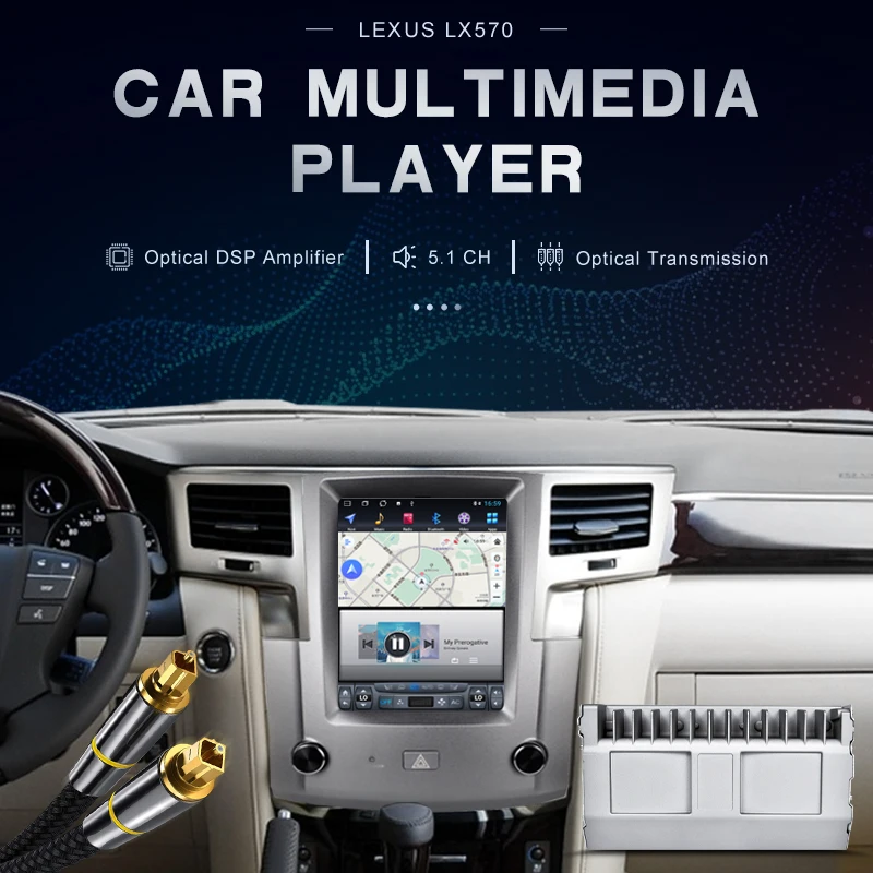  С экраном Tesla автомобильный DVD мультимедийный плеер модернизация для Lexus LX570 (2007-2015) Car12 CH оптический DSP