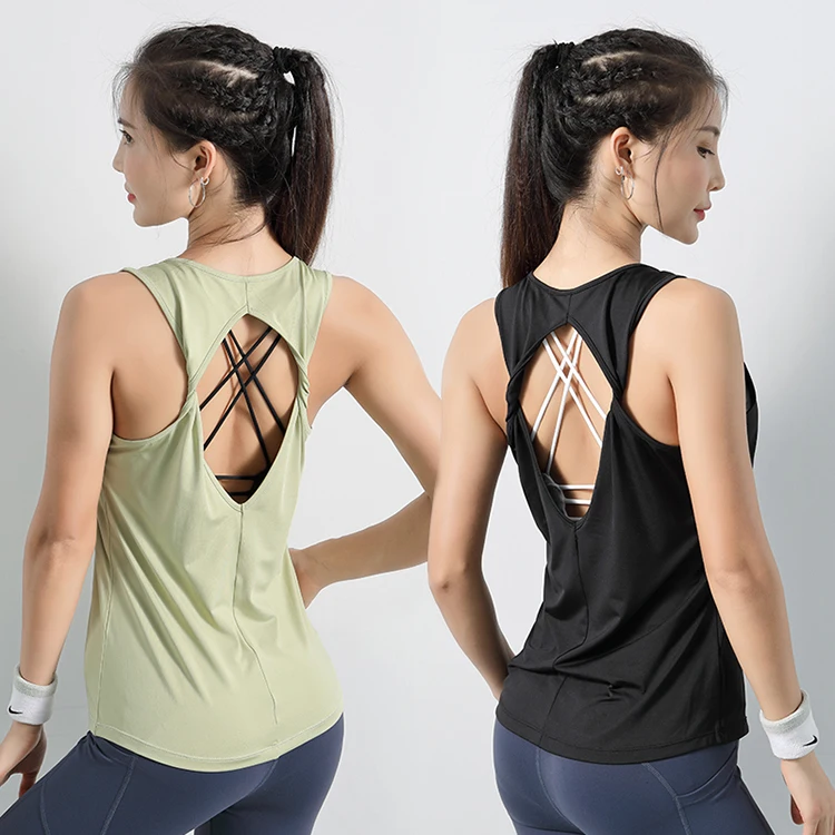 
Sleeveless Custom Spaghetti Strap Cotton Woman Vest Workout Gym Tank Top 