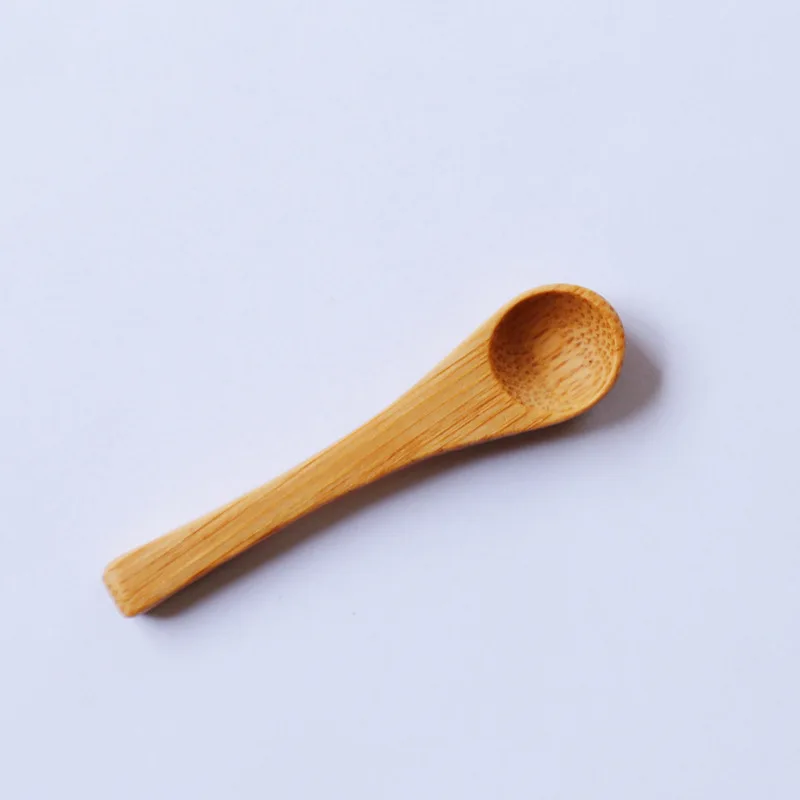 Manufacturers supply 7X1.5 carbonized oil ice cream bamboo scoop ear scoop powder scoop quantity is preferred