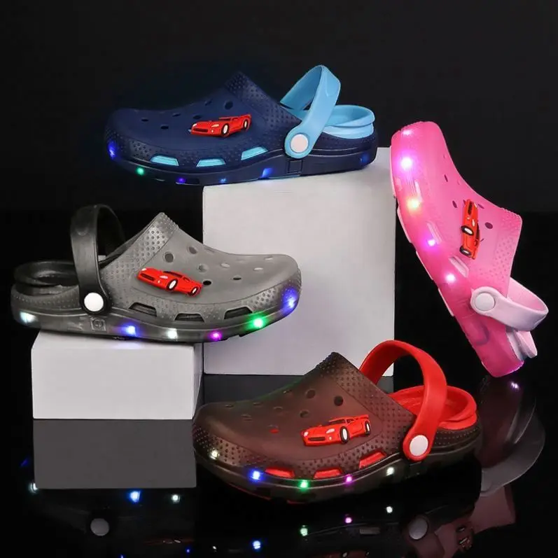 Fashion New Design Childrens Clogs Light Sandals Led Beach Sandal Eva For Kids