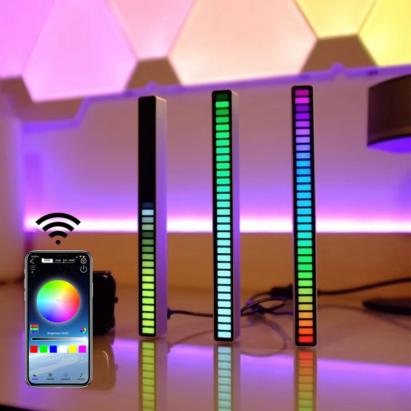 Amazon 2021 новый автомобильный ритм-светильник с звуковым звуком и звуковым сигналом, ритм-светильник s, креативное умное приложение, контроль окружающей среды, ТВ-светильник