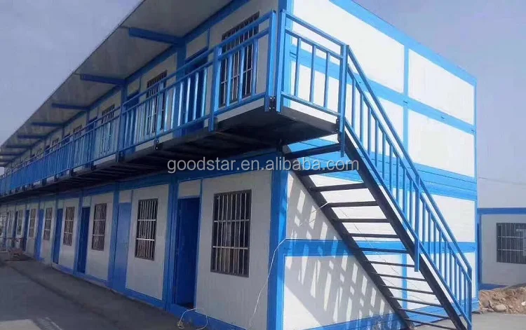 Light steel frame 20 ft folding prefab camping tiny cabin homes container house