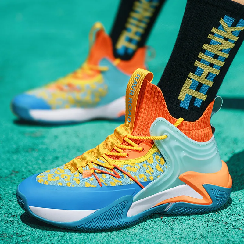 Cheap High Quality Outdoor Sport Comfortable Anti Slip Basketball Shoes For Men