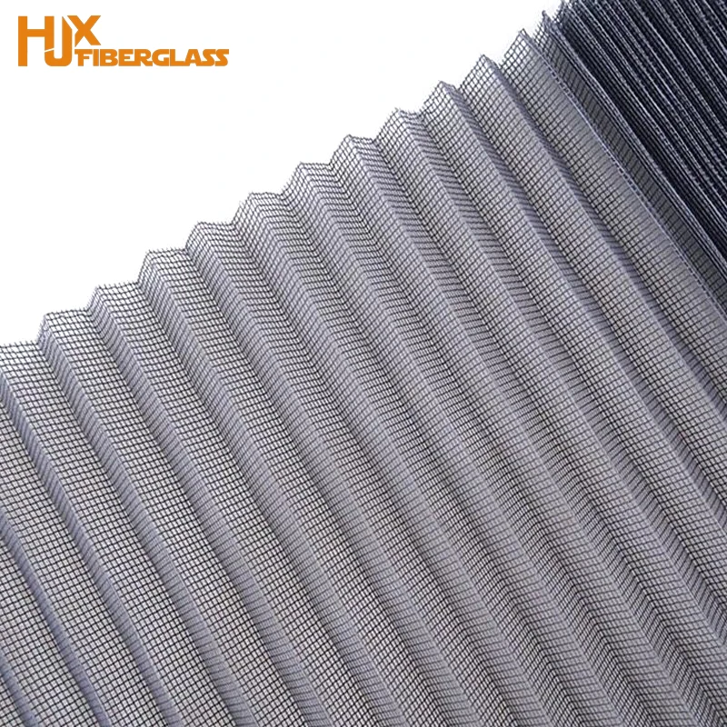 patio retractable fixed insect screen window Barrier free plisse mosquito net pleated mesh for folding screen door