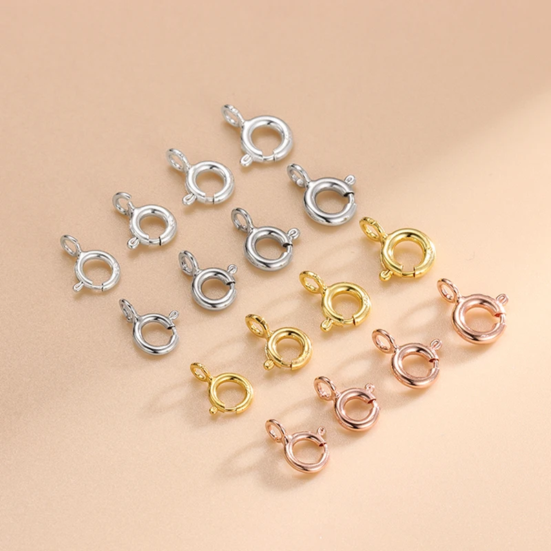 Оптовая продажа, 925 ювелирные изделия из стерлингового серебра, аксессуары, омары, пружинные застежки с открытым кольцом для браслета «своими руками»