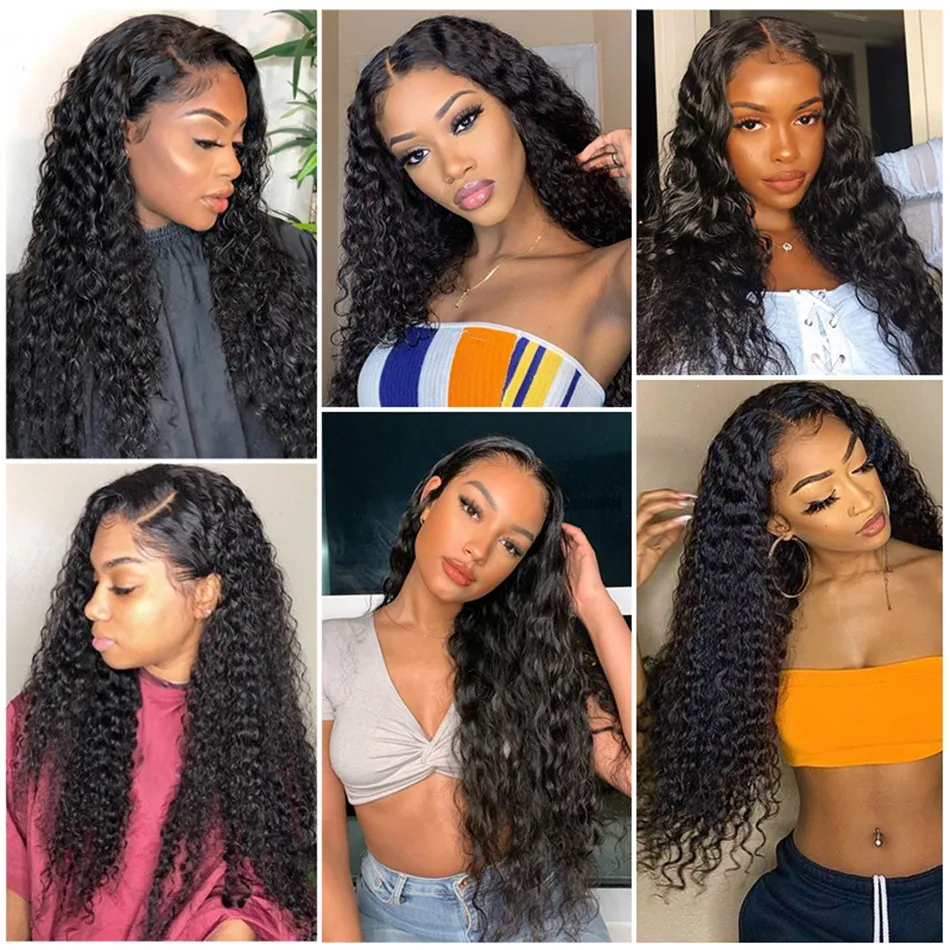 Cheap Quality Deep Wave Brazilian Natural Human Hair Wigs Human Hair Lace Front Wig Glueless Hd Lace Frontal Wig For Black Women