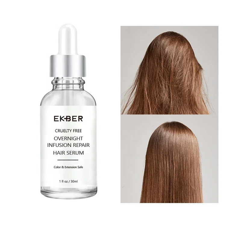 Factory Price Good Quality Hair Repair Anti Frizz Treatment Flavescens Root Extract Hydrating Overnight Repairing Hair Serum