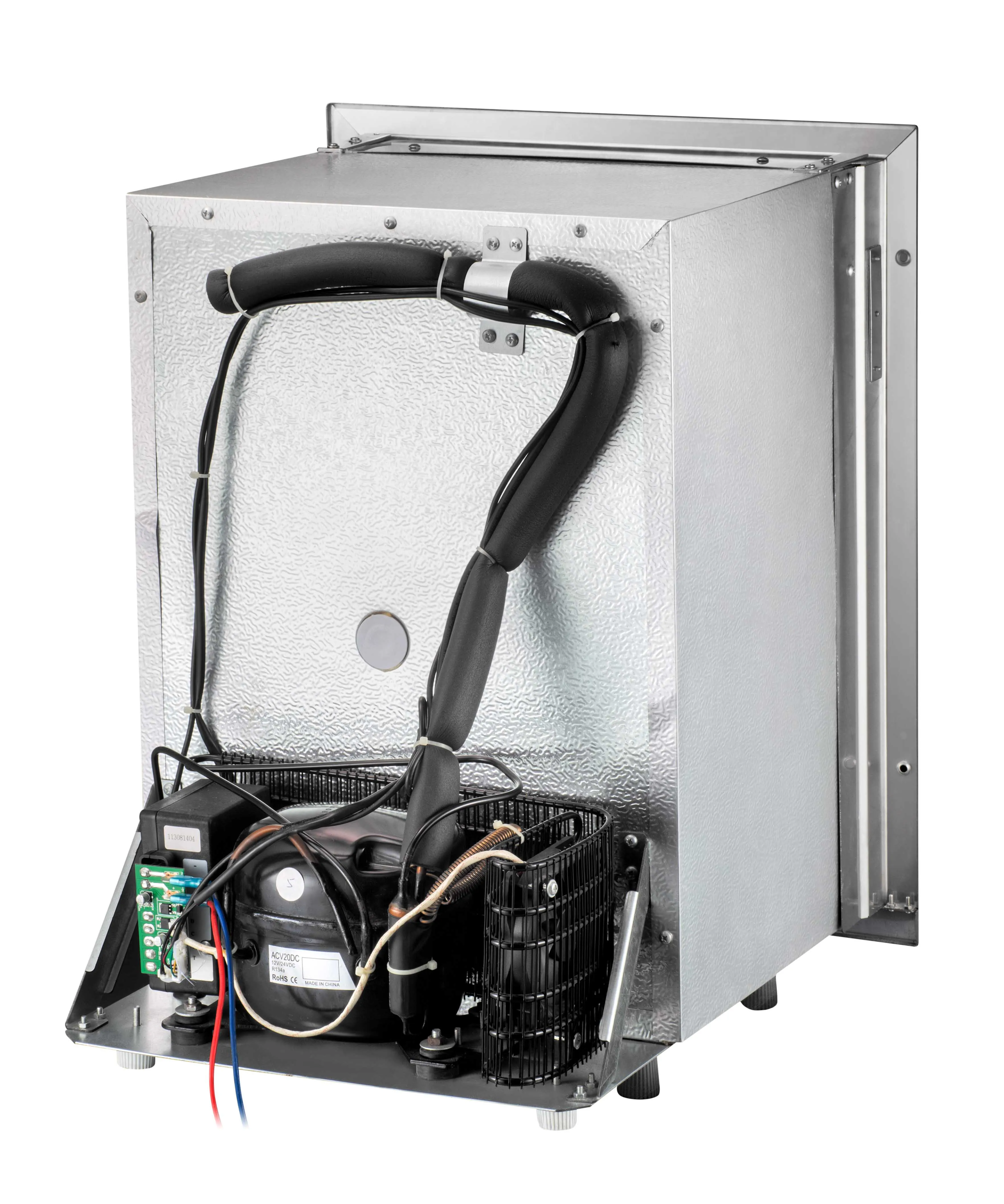 Stainless Steel DC Compressor 12V 24V Built-In Yacht Marine Boat Fridge With Dual Temperature Dual Zones