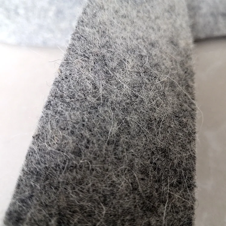 
100% wool grey door squeegee insulation felt seal strip 