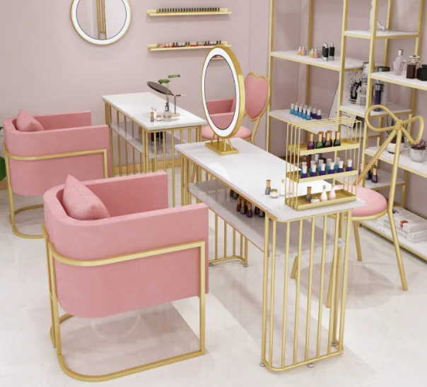 Mesa Luxury Manicure Table Beauty Salon Nail Table Professional Modern Salon Chair