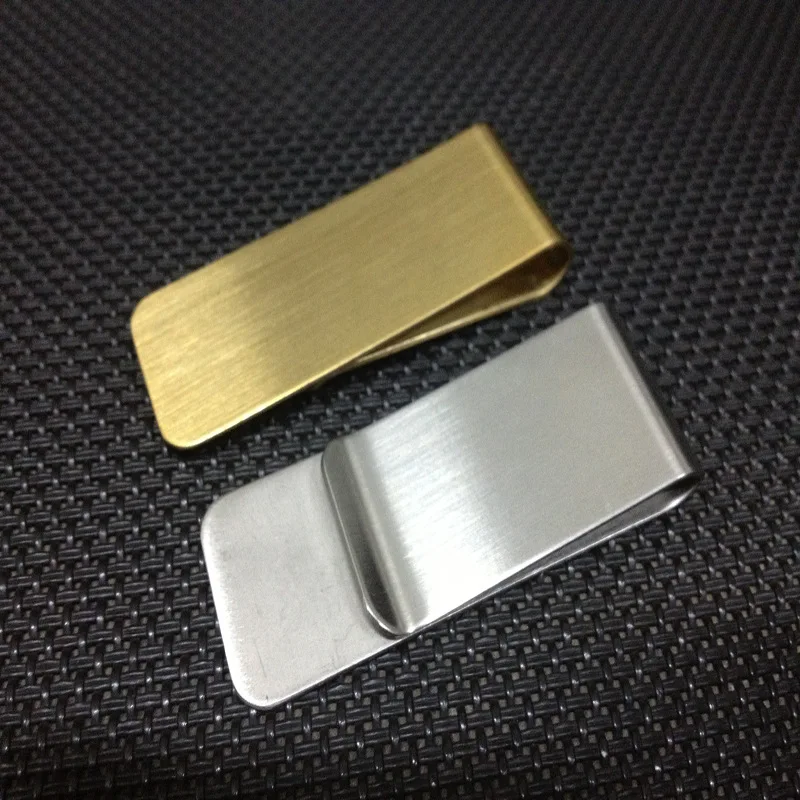 Minimalist Slim Metal souvenir shiny stainless steel blank money clip