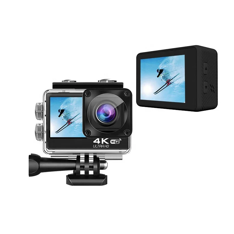wifi 4K 30FPS 20MP Dual Screen Sport Camera 170 HD Wide Angle Action Camera with Remote Control