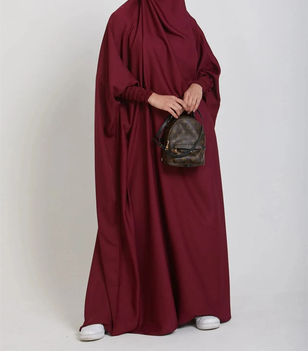 Plain Islamic Clothing Muslim Large size loose solid color abaya jalabiya for women long Prayer dress