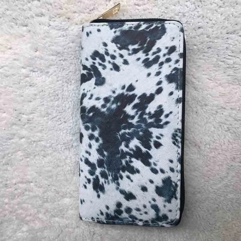 PU Leather Western Sunflower Clutch Women Sewing Pattern Compact Wallet Sublimation Turquoise Zip Around Wallet