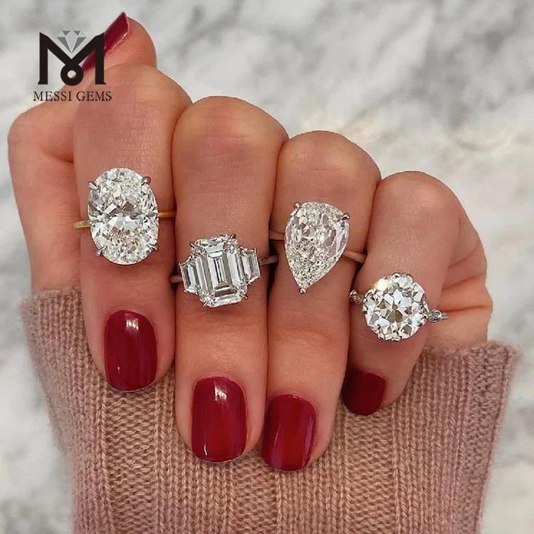 Custom 1ct 2ct 3ct 4ct 5ct 6ct engagement wedding brand jewelry 14k 18k gold lab grown diamond ring