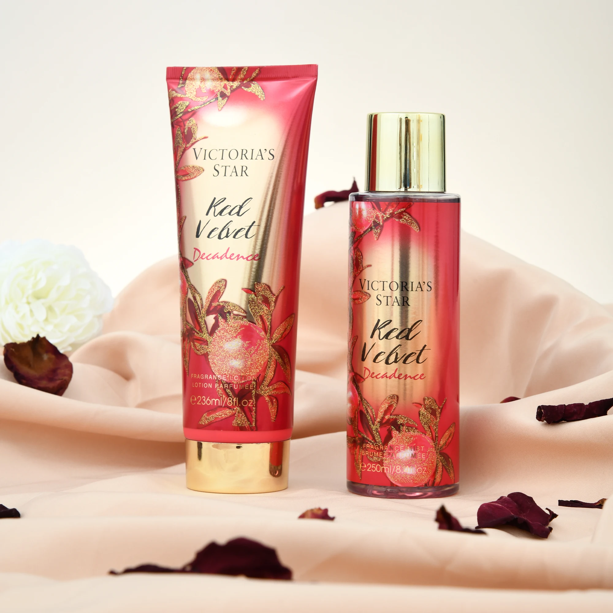 High Quality 250 ML Parfum Femme Original Bath Set Body Spray With Whitening Body Milk Lotion