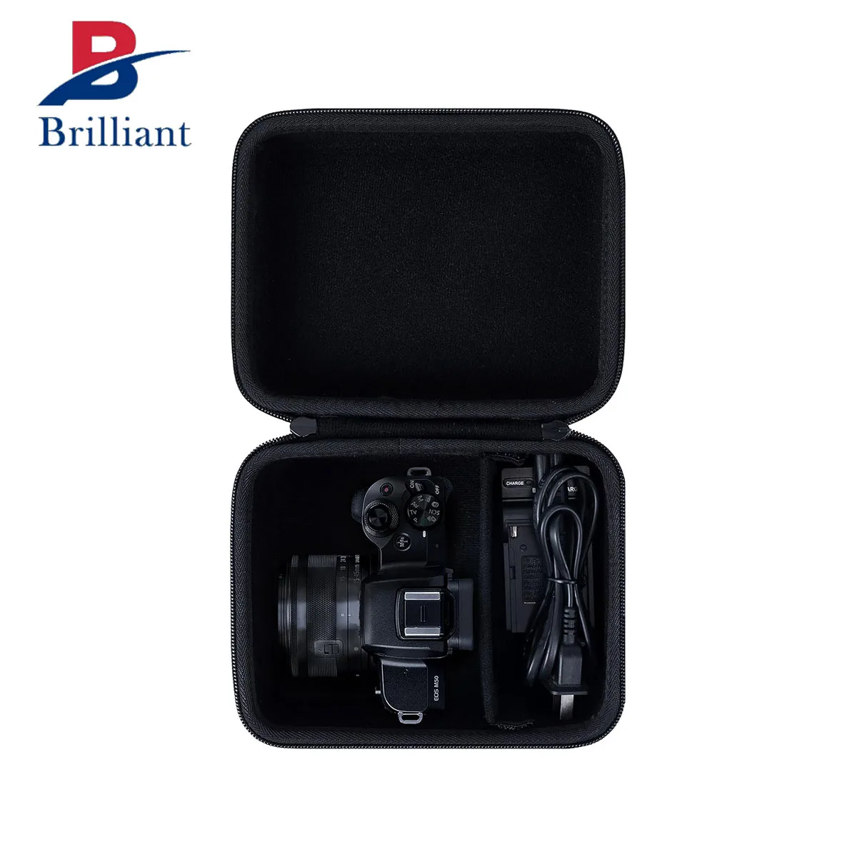 Custom Waterproof Eva Hard Case for Canon EOS M50 Mark II/Canon EOS M50 Mirrorless Camera Vlogging Camera Black Camera Eva Case