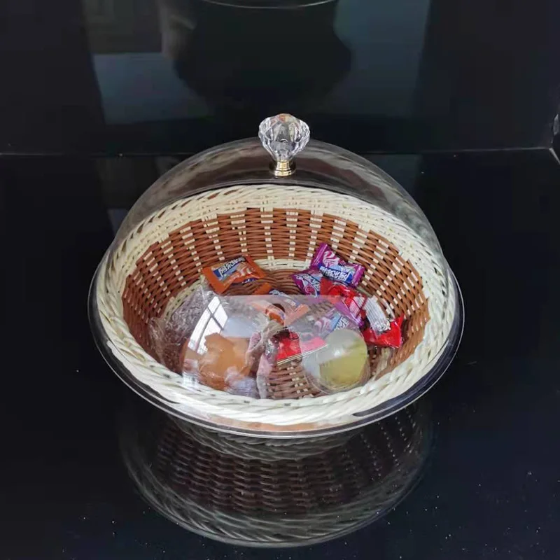 wicker brown  round shape ins Woven wicker Bread Baskets Brown Wholesale Eco-Friendly Food Grade Pp  Storage Basket W