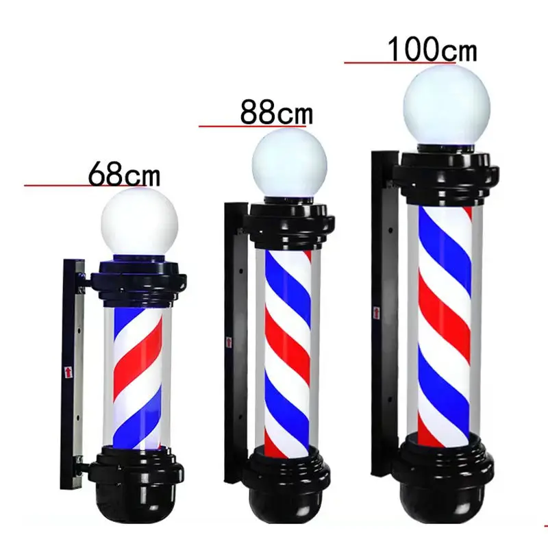 Vinnie barber supplies New fashion Barber Salon turn light for barber shop wall hanging rotating led light hair salon pole light