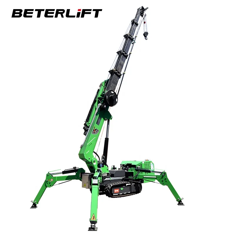 3 Ton 5ton 8ton 10ton 12ton 14ton 16ton Telescopic Boom 360 Degree Mini Crawler Hydraulic Crane Lifting 14m 24M with Fly JIB
