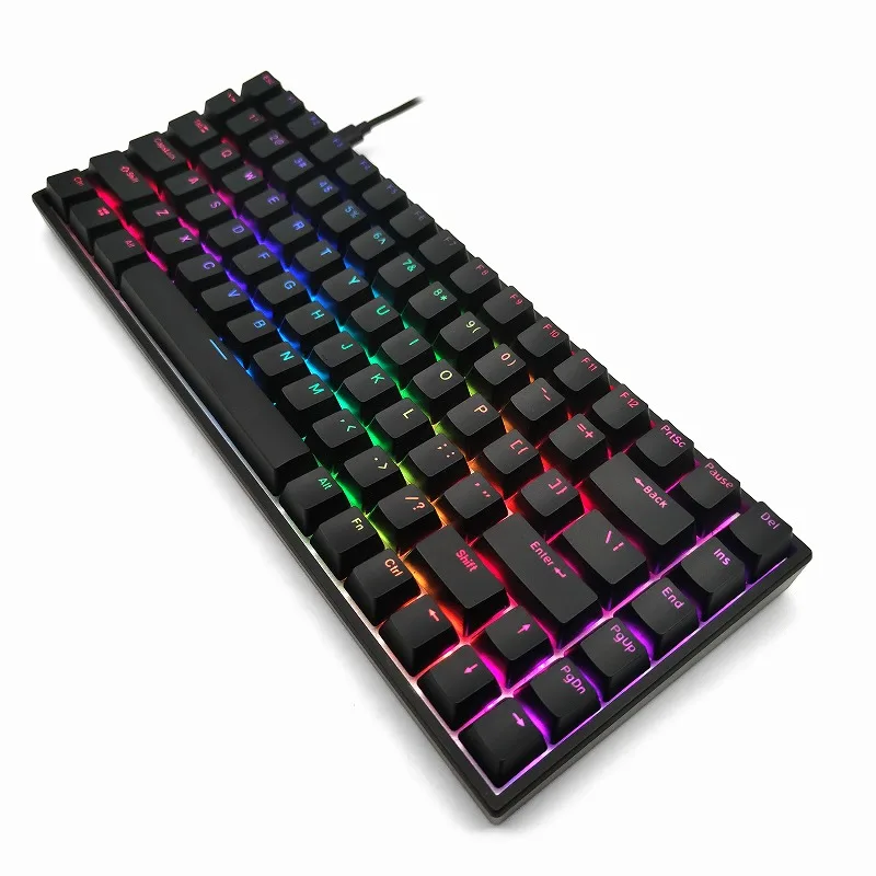 Wholesale 84key Rgb keyboard gaming mechanical Custom keyboard switch white mechanical keyboard oem for laptop