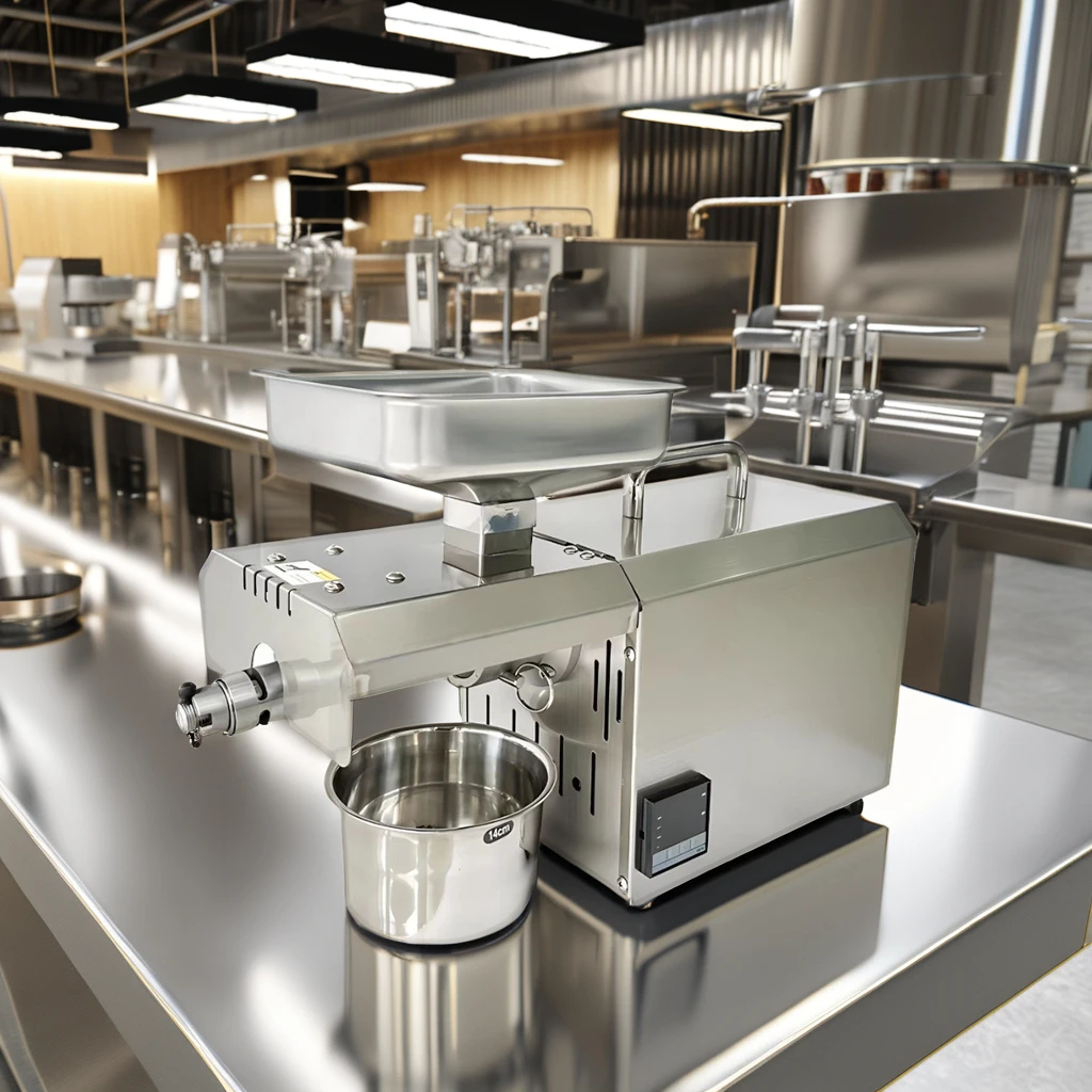 Small Home Mini Oil Press Machine Stainless Steel for Peanut Rapeseed Sunflower Seed Oil with Engine Pump & Gear Core Components