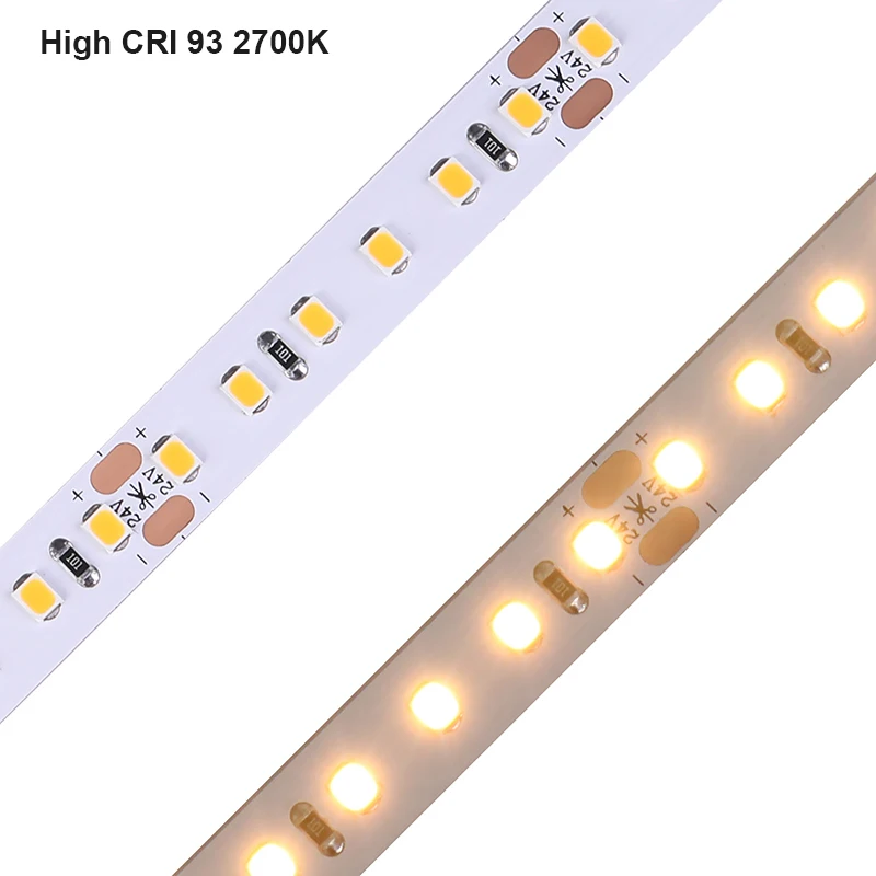 High cri 90-95 2835led strip smd 2835 pcb 8mm 3oz hi quality led strip light 2835 120 led 180led 24v 12v 3000K 6000K 4000K 2700K