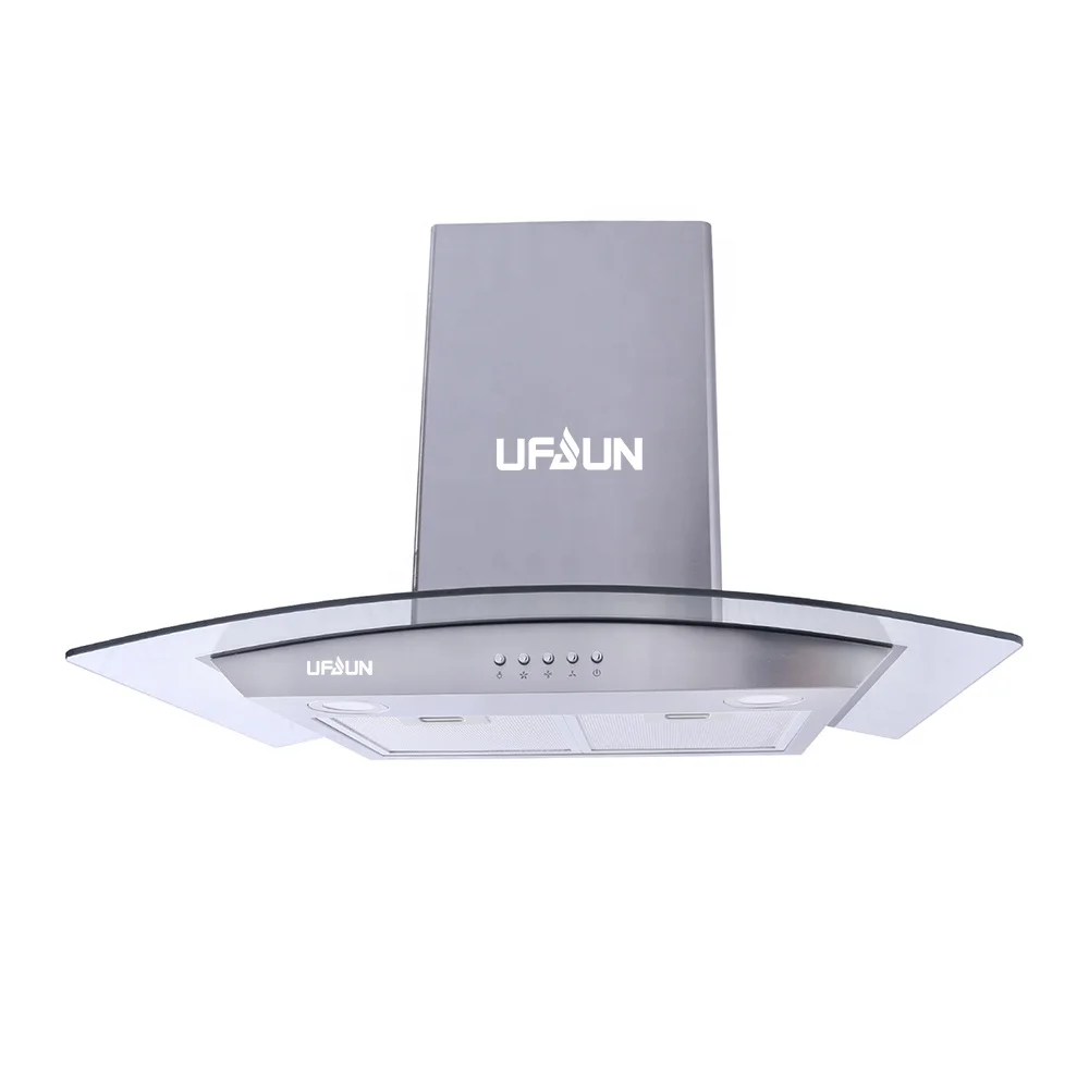 North America Middle End Market Super High Suction 3 Speed Touch Control 900mm Cone Filter Chimney Hood