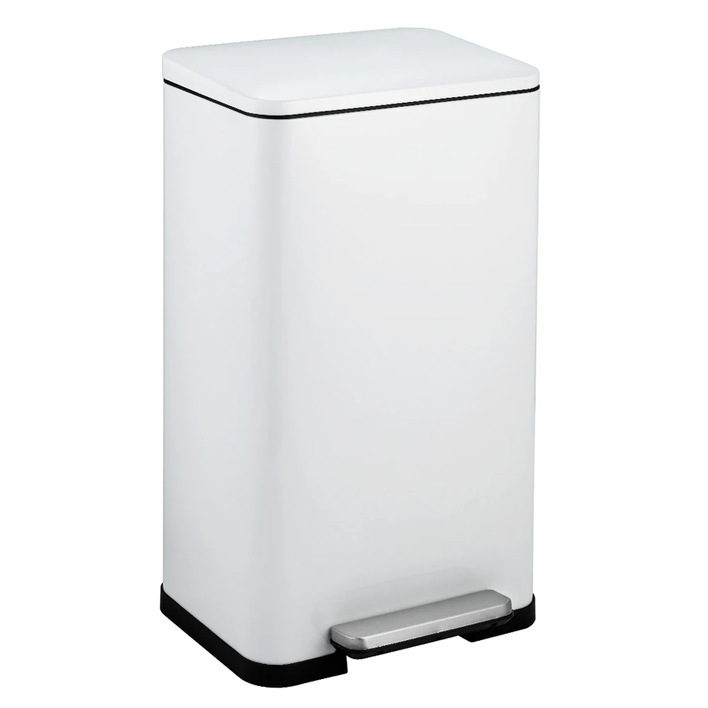 10.5 Gallon Pedal Garbage Container Bin Stainless Steel Metal Step-On Trash Can for Home and Kitchen Bathroom Trash Can