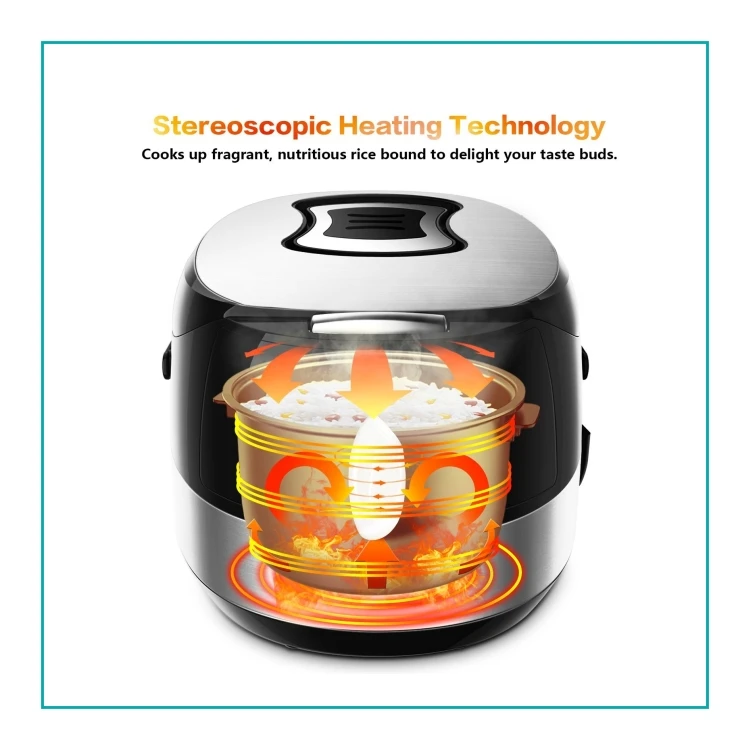 
5L Digital timer & Multi function LED Display Programmable All-in-1 Multi rice Cooker 