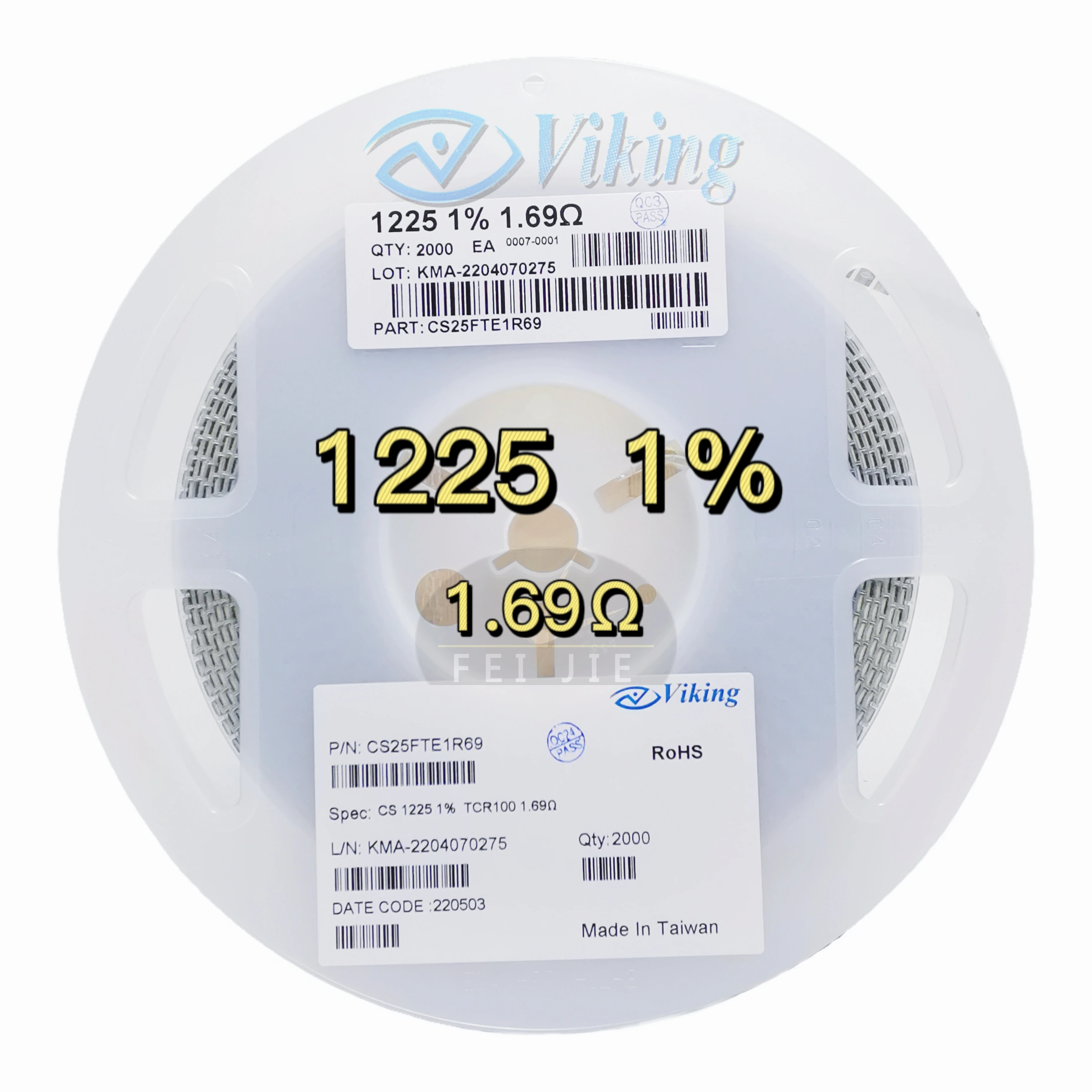 CS25FTE1R69 original in stock CS 1225 1% 3W 1.69R 1R69 Current Sensing Chip Resistor SMD LOW TCR 100PPM 2000PCS TCR100