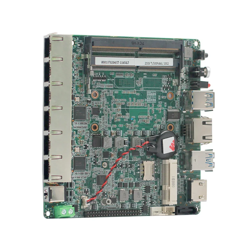 Newest 11th I5 -1135G7/ I7- 1165G7 nano itx pfsense firewall motherboard with 6 lan