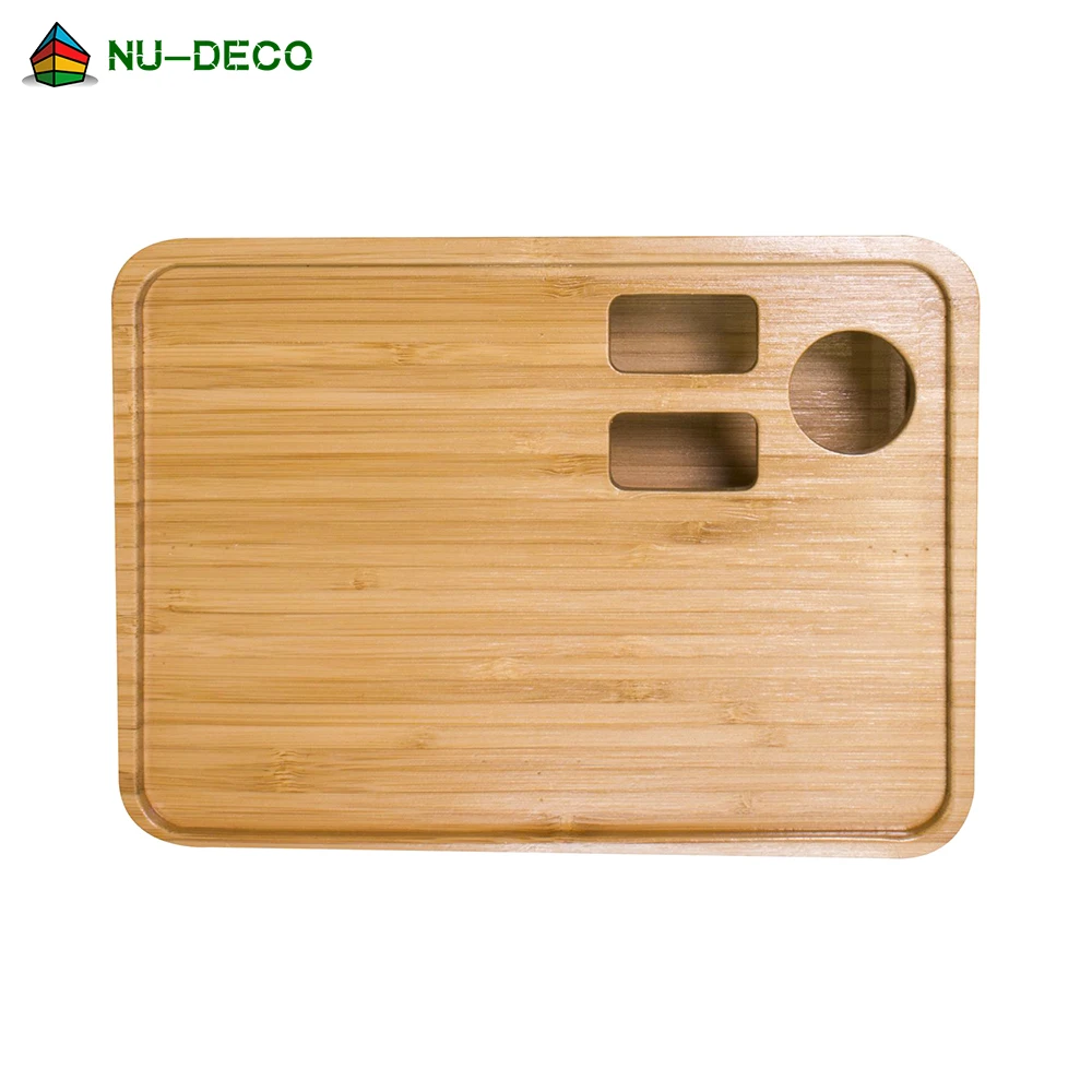 Desktop wood bamboo cosmetic 360 rotating storage makeup organizer