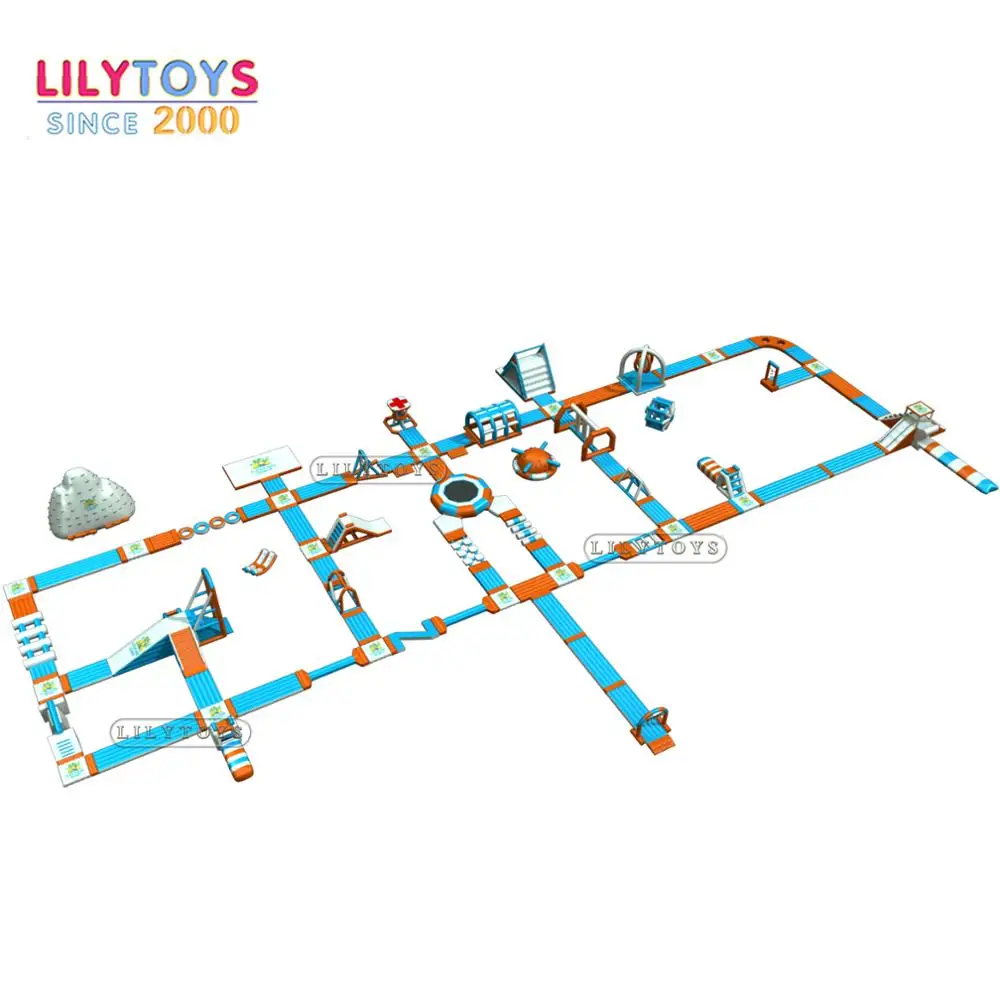  Lilytoys 0 9 мм ПВХ коммерческий большой надувной аквапарк надувная водная игра для моря или