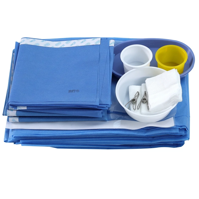 Hot sale Medical Caesarean abdominal fluid collection drape C-section pack for operation