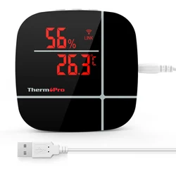 ThermoPro Thermometer Hygrometer TP90 Smart Humidity Temperature Sensor with App, Wireless Home Temperature and Humidity Monitor