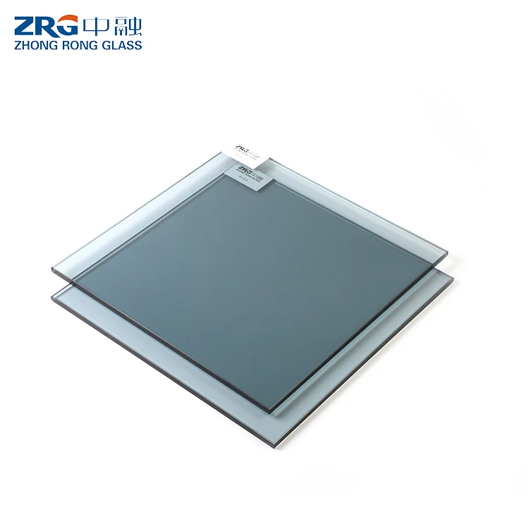 Dark Grey Safety Tempered Glass Crystal Euro Grey Color Tinted Toughened Glass Doors and windows Wall