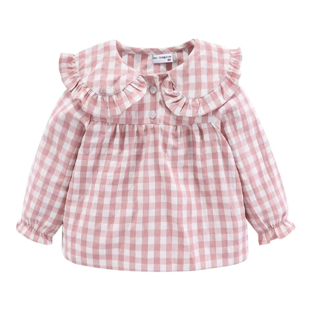 
Mudkingdom Warm Stylish Cheap Girls Pajamas Kids Plaid Sleepwear Cute pjs For Kids 